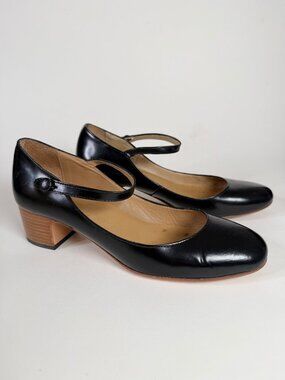 A.P.C. Women's Black Jasmine Mary Jane Shoes EU 39